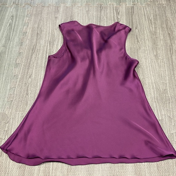 Spense Purple Silky Tank with Twist Neckline Detail - Women’s Size M - Picture 5 of 5
